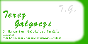 terez galgoczi business card